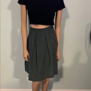 Circus Green and Navy Polka Dot Corduroy Skirt